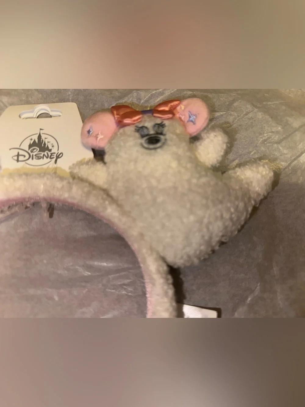 2026 Disney Parks Halloween Mickey Minnie PASTEL Ghost Plush Ears Headband NWT